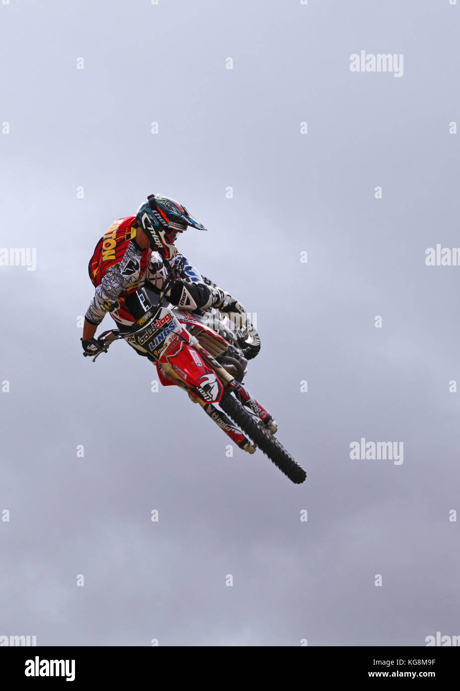 Stunt motocross display antenna Foto Stock
