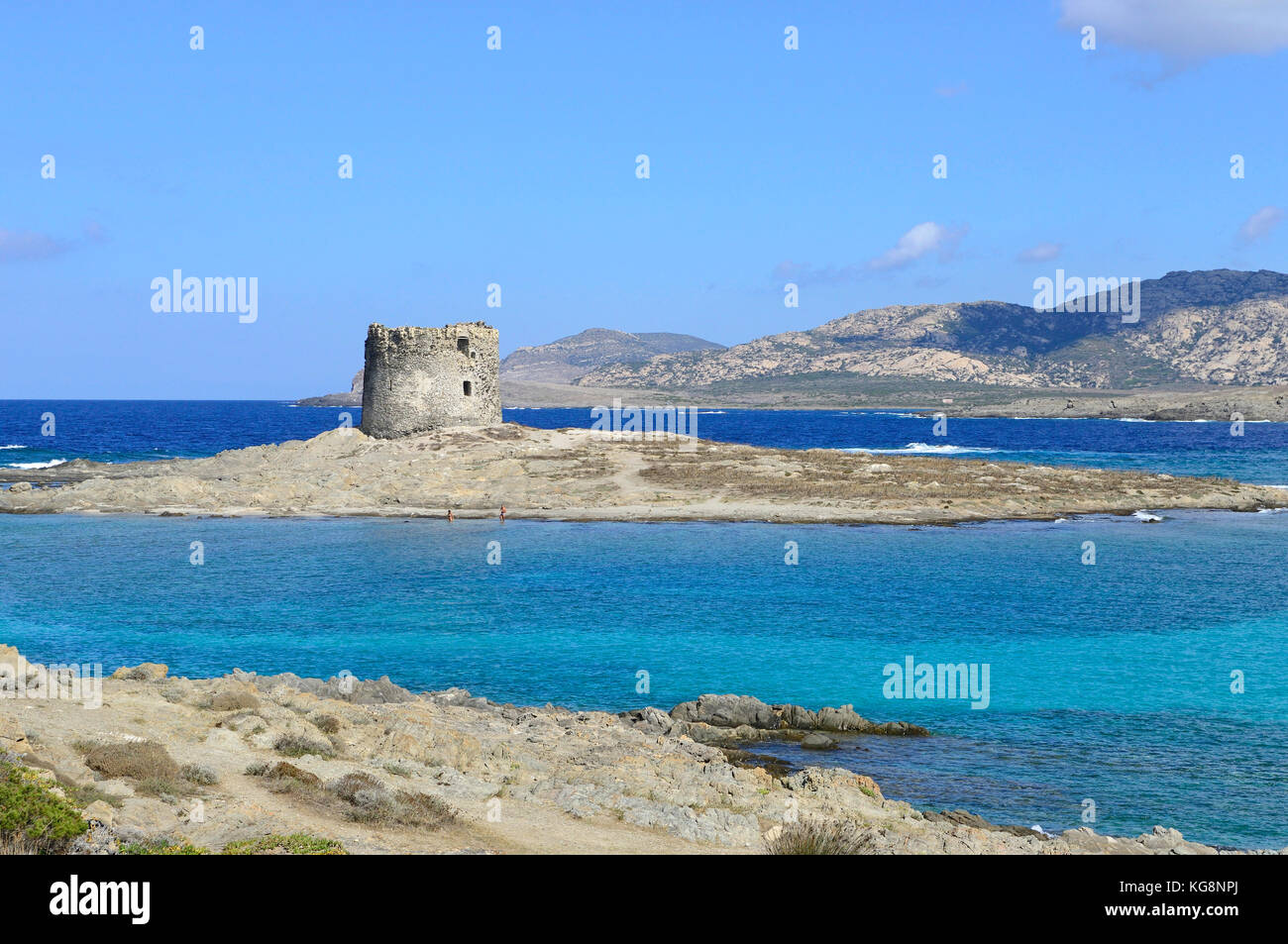 Vista Sulla Spiaggia Della Pelosa Stintino Parco Nazionale