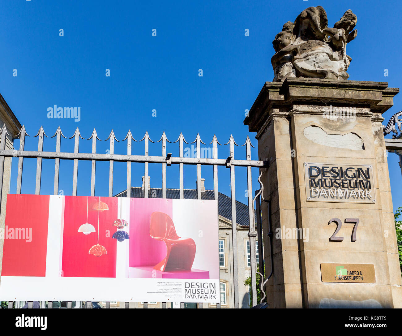 Ingresso al Museo del Design la Danimarca, Copenhagen, Danimarca Foto Stock