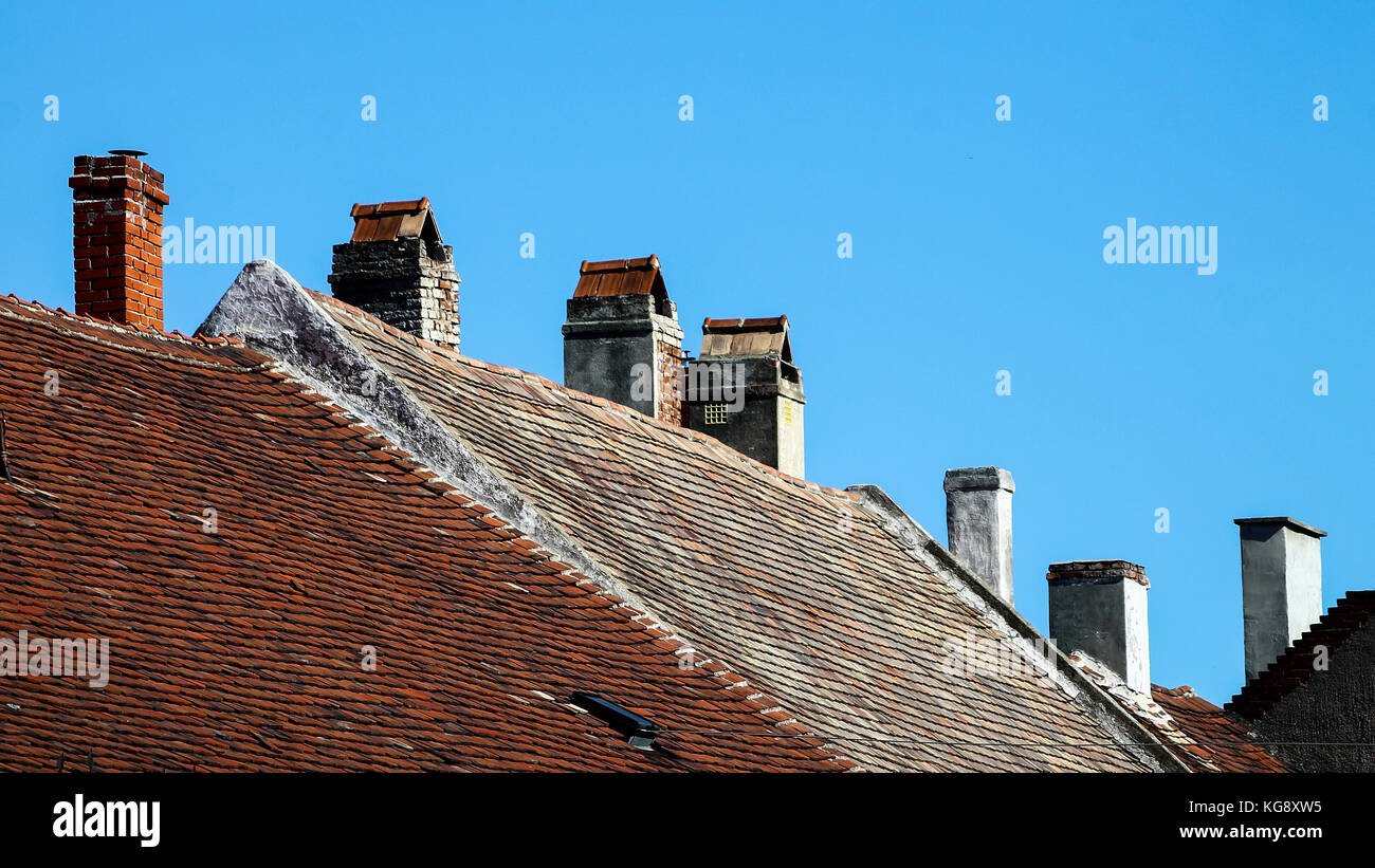 Vecchie case - old street - vecchio umore - vecchie case del centro Foto Stock