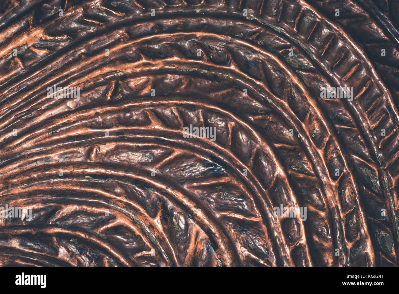Abstract background in rame Foto Stock