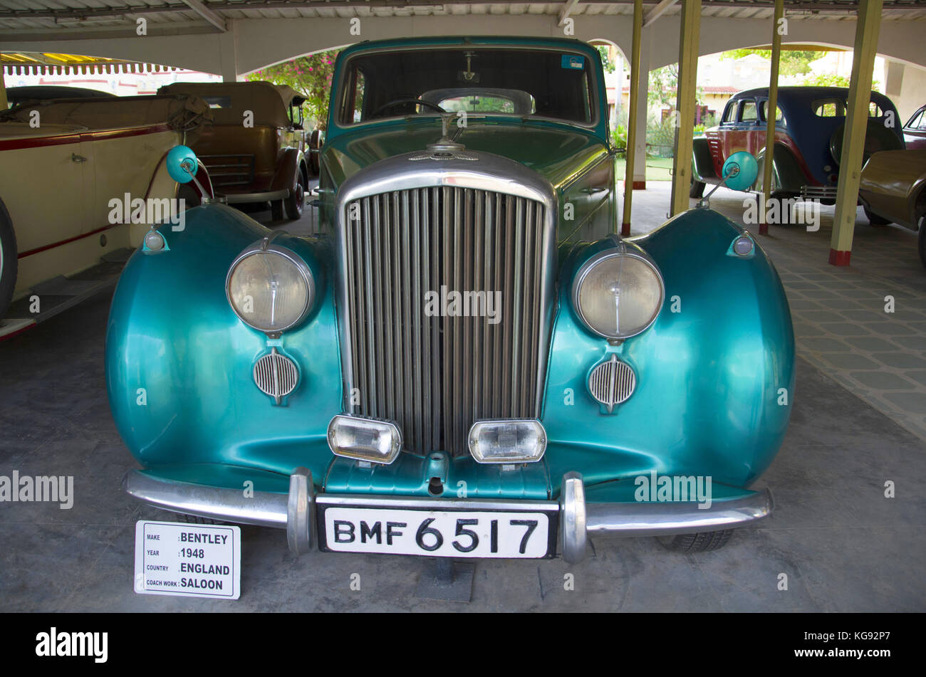 Bentley (anno 1948), coach lavoro - salone, Inghilterra. auto mondo vintage car museum, Ahmedabad, Gujarat, India Foto Stock