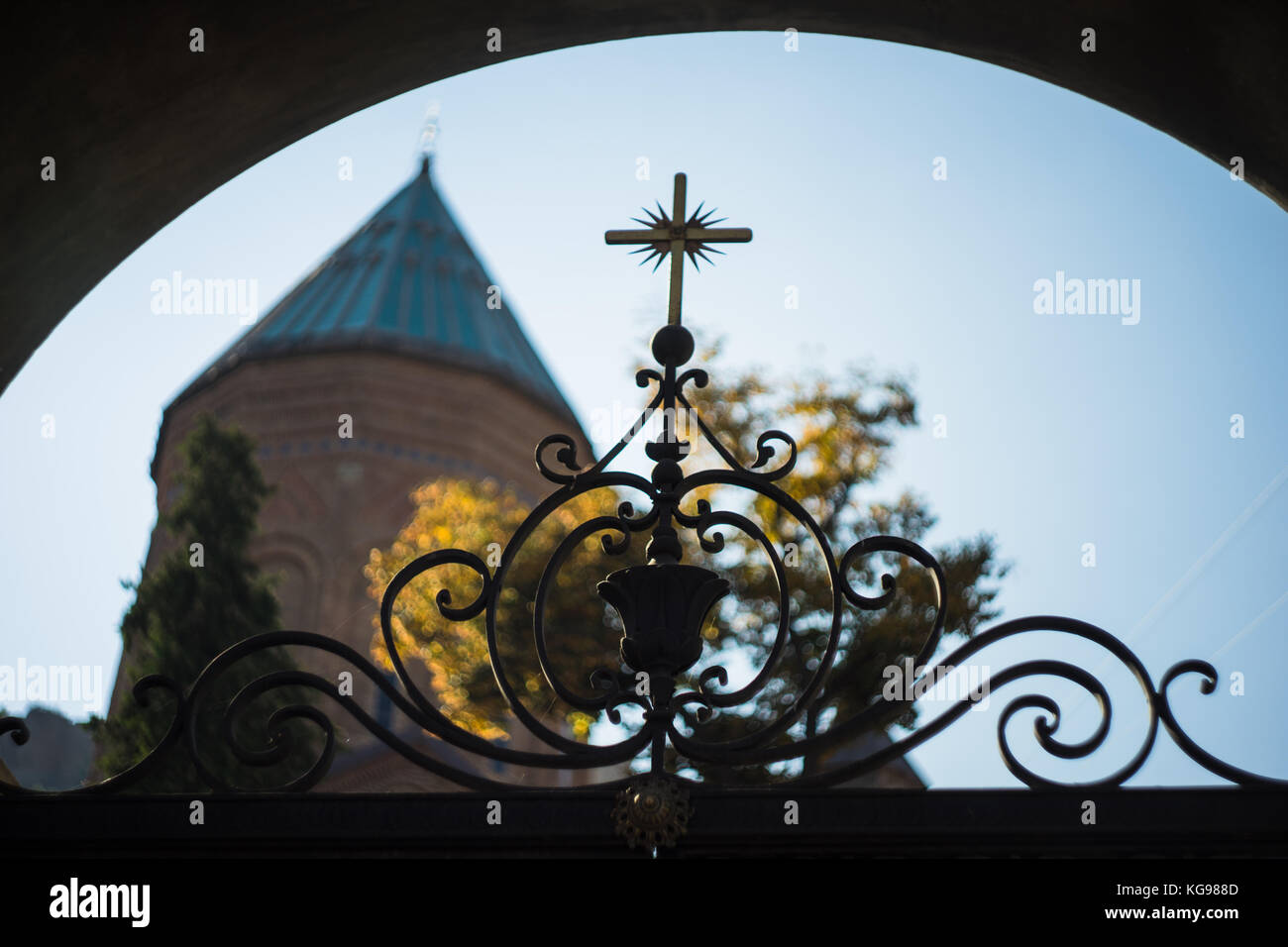 Cupola di armeni st. gevork cattedrale di tbilisi del centro histrorical Foto Stock