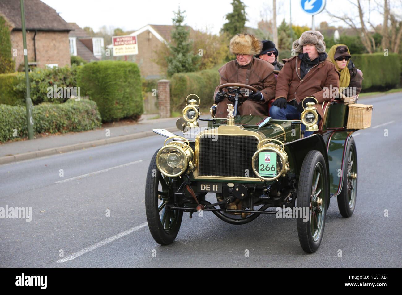 Londra, Regno Unito. 5 Novembre, 2017. Auto d'epoca, compete in Londra a Brighton Vintage auto da Rally 2017. Credito: Richard avis/Alamy Live News Foto Stock