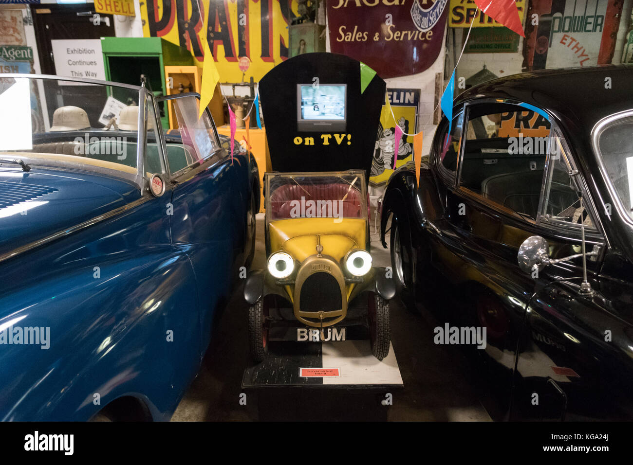 Brum al Cotswold Motoring Museum, Bourton on the Water, Gloucestershire, Inghilterra, Regno Unito Foto Stock