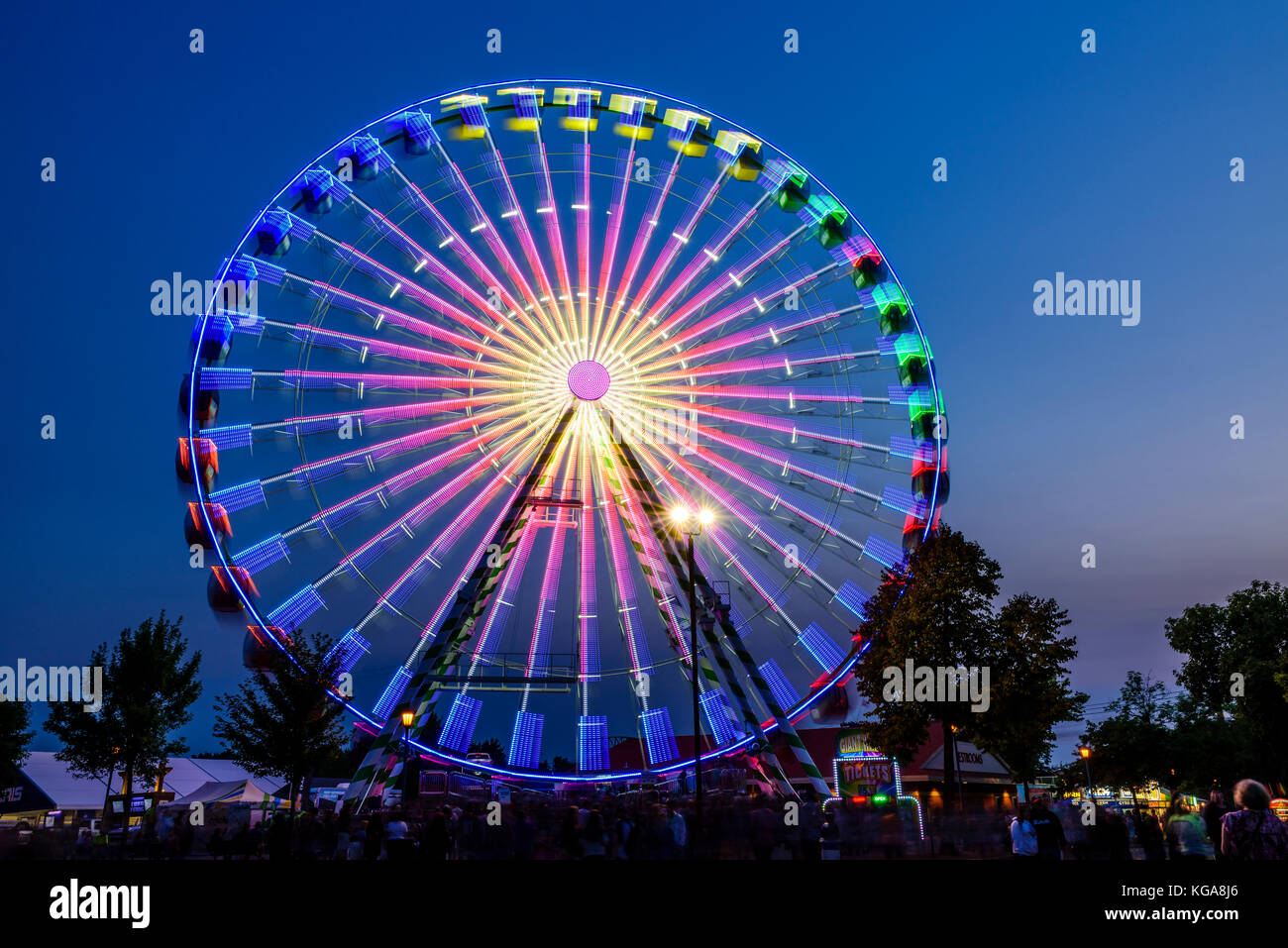 Grande Ruota grande ruota panoramica Ferris presso la Minnesota State Fair. Uno dei più alti in viaggio Giant Ferris ruote in Nord America. Fabbricato in Nethe Foto Stock