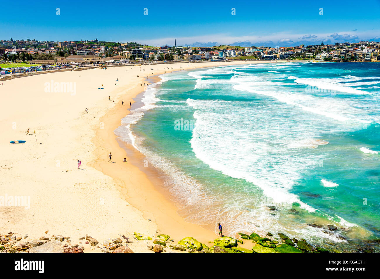 La mitica Bondi Beach a Sydney, NSW, Australia Foto Stock