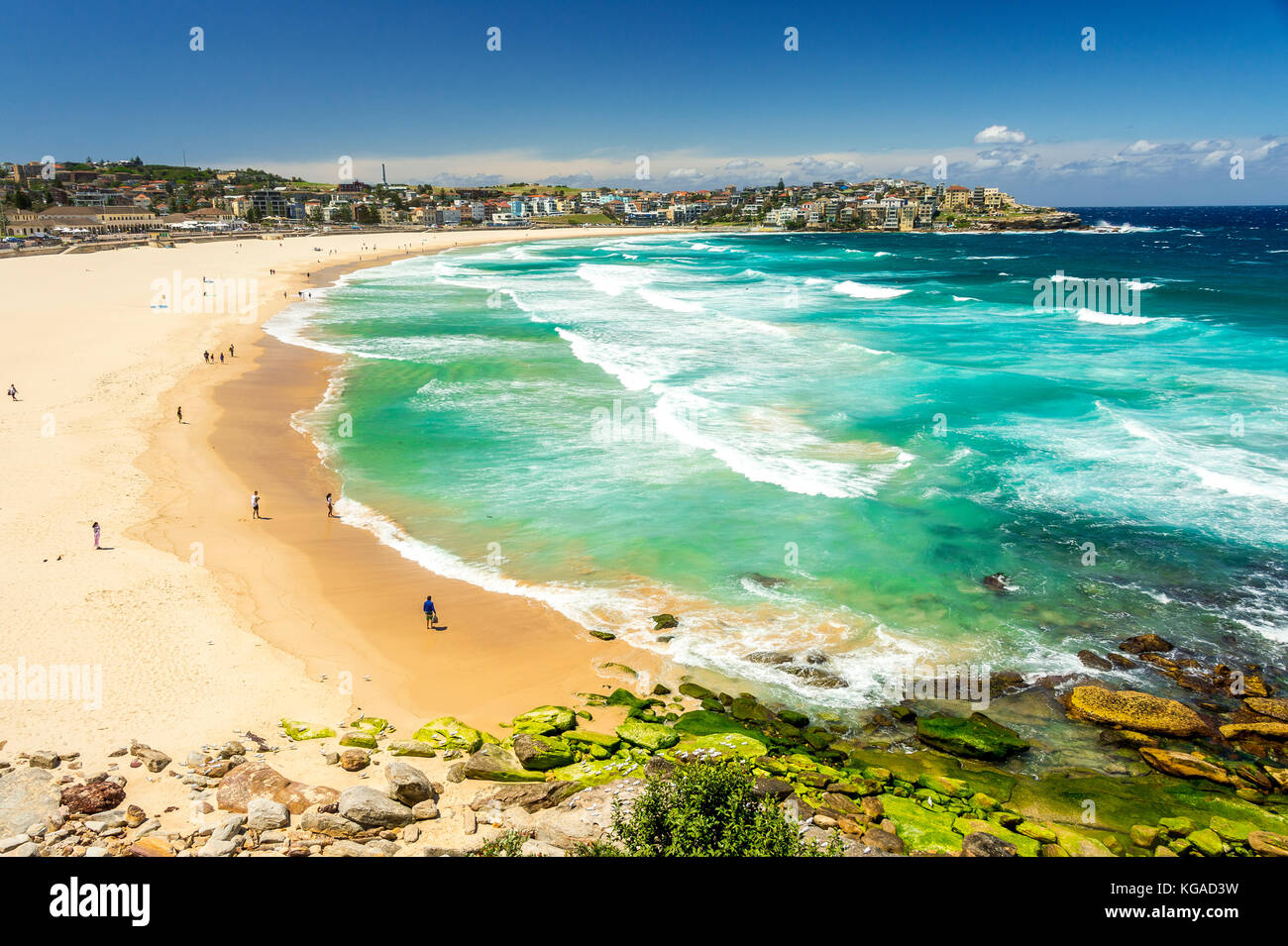 La mitica Bondi Beach a Sydney, NSW, Australia Foto Stock