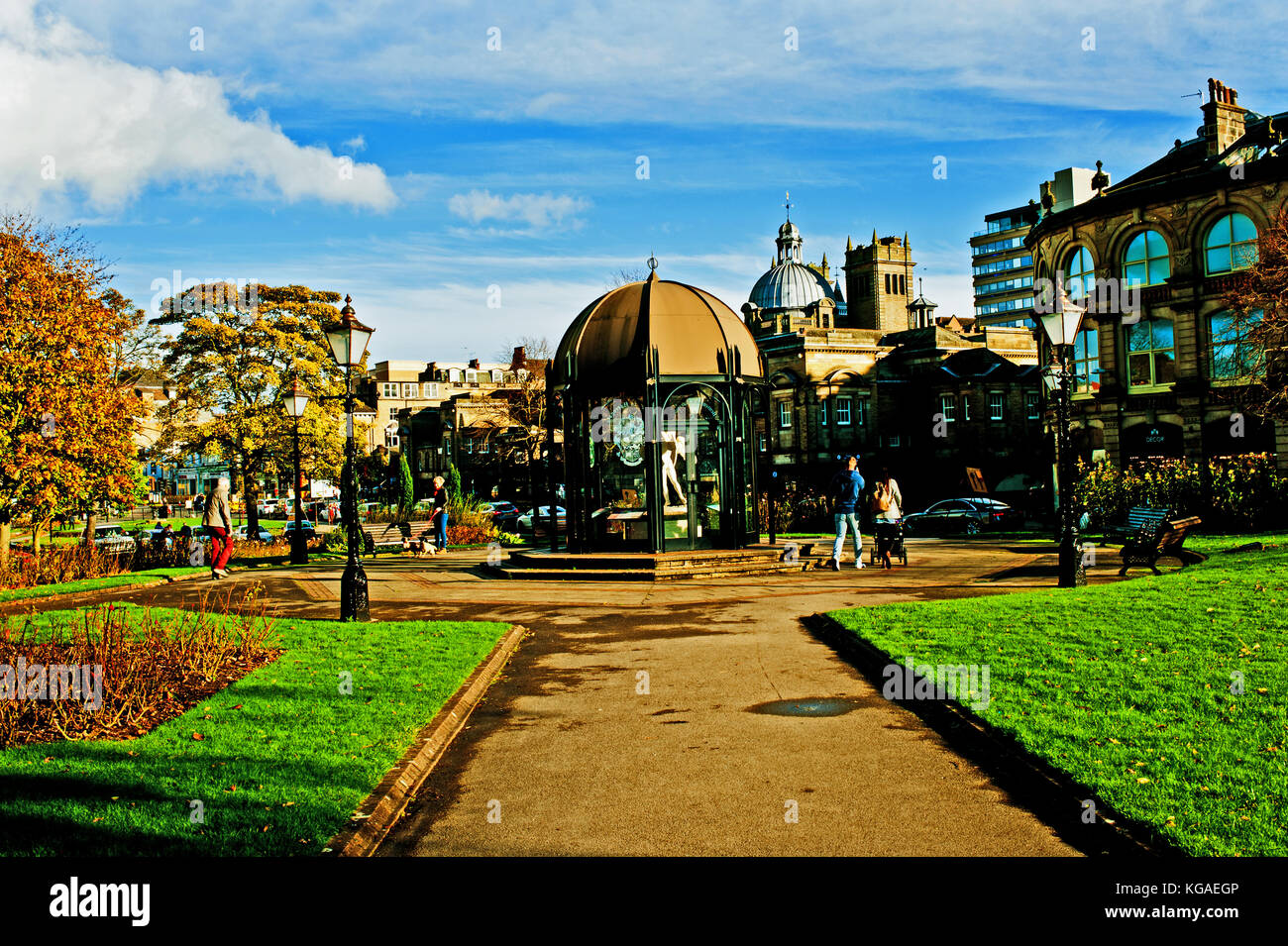 Crescent Gardens, Harrogate, North Yorkshire Foto Stock