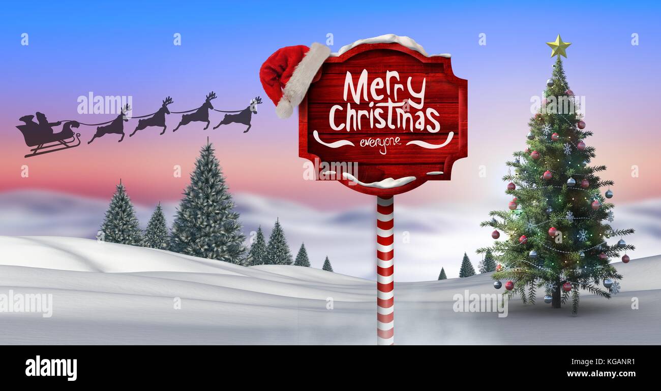 buon natale e felice anno nuovo, cartolina blu verticale con paesaggio invernale dei cartoni animati, ghirlande e albero di natale in una pentola con doni 1890711 Arte vettoriale a Vecteezy