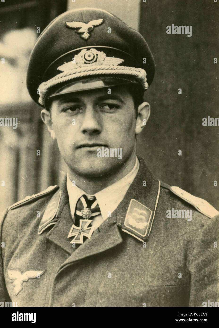 Aviatore tedesco asso della II Guerra Mondiale Siegfried Schnell Foto Stock