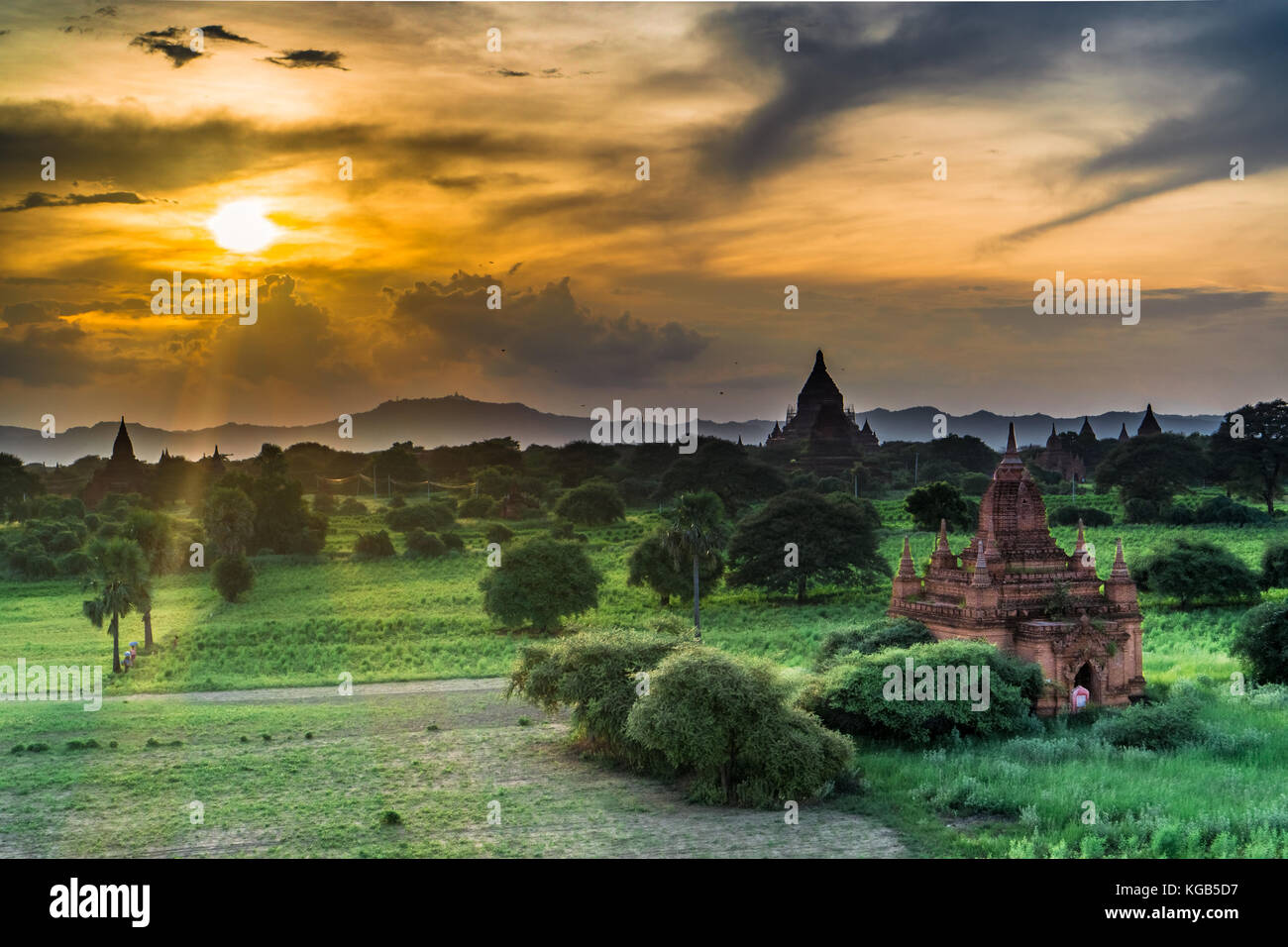Bagan, Myanmar pagode (templi) Foto Stock