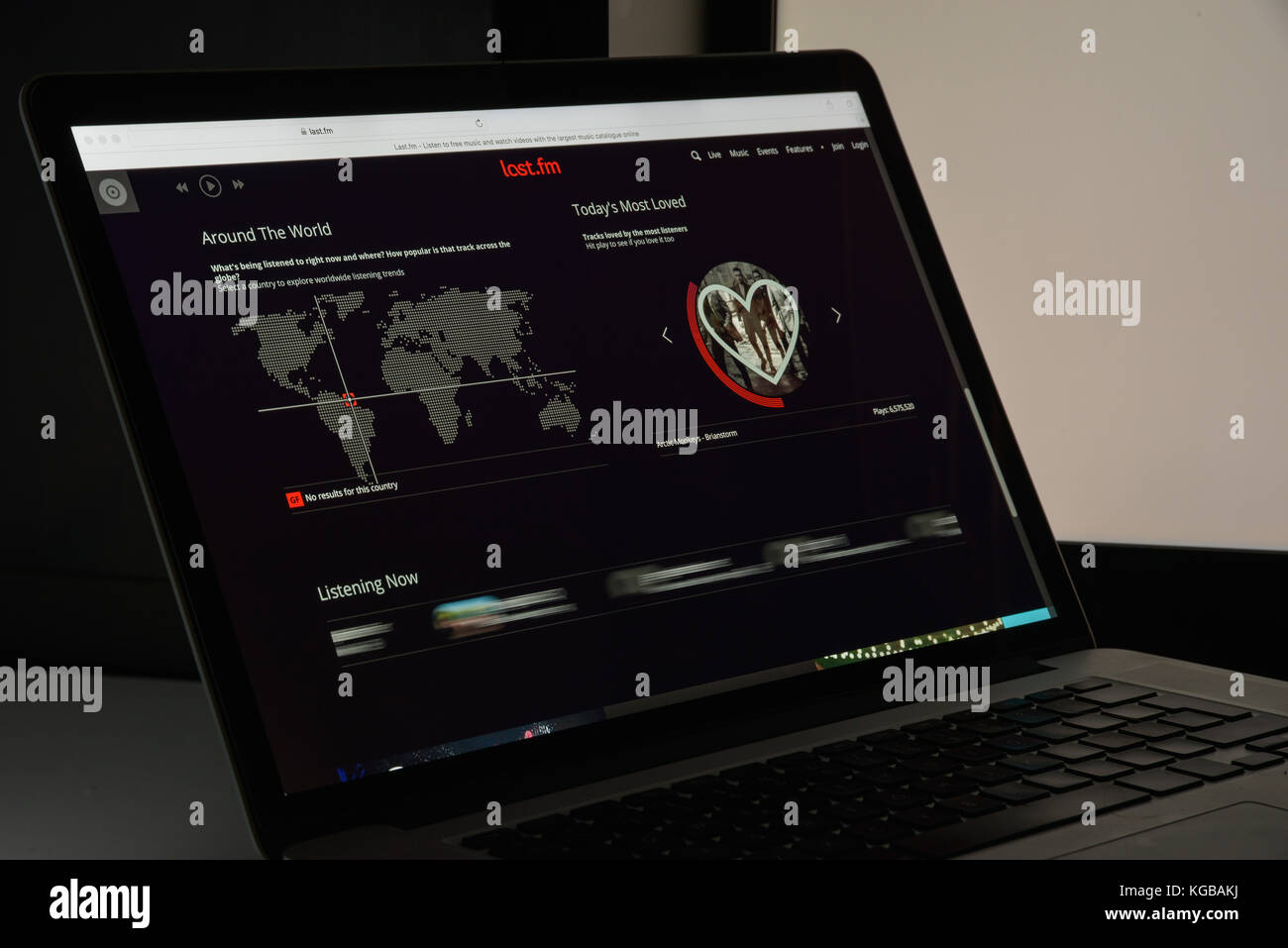 Milano, Italia - 10 agosto 2017: last.fm website homepage. è un sito web di musica, fondata nel Regno Unito nel 2002. utilizzando una musica trova un sist Foto Stock