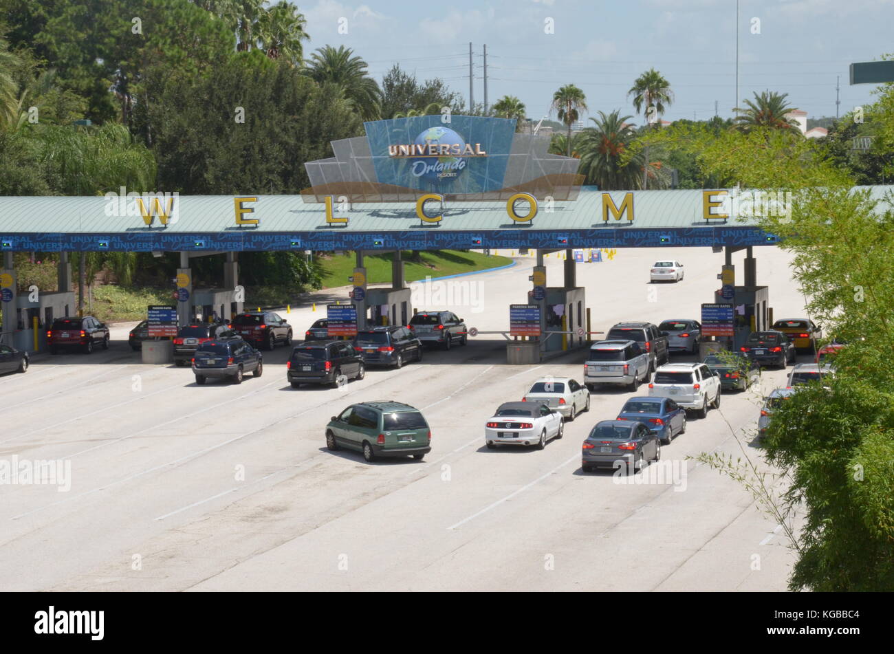 Ingresso agli Universal Studios, Orlando, Florida Foto Stock