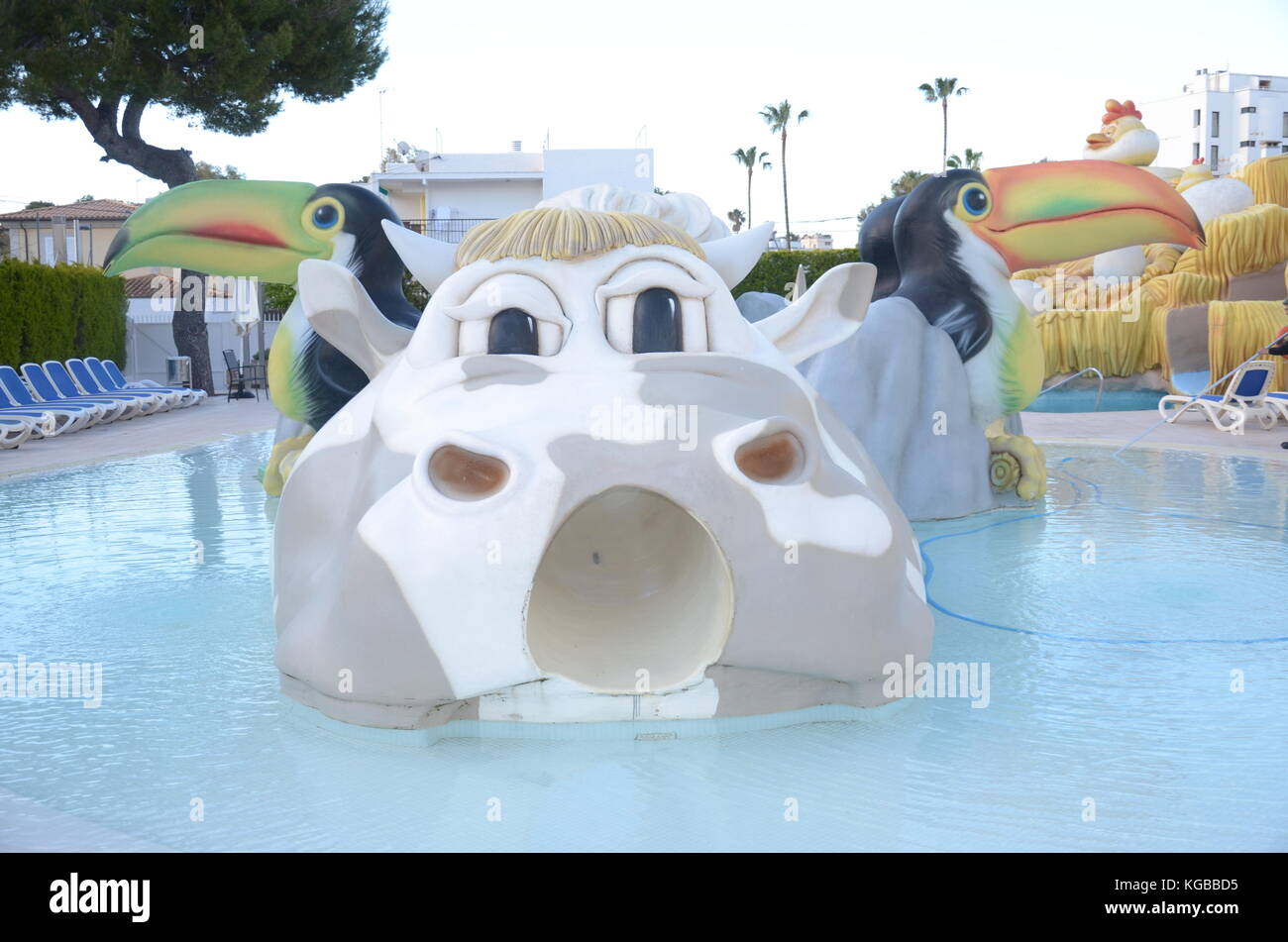 A tema scorrere acqua a Condesa De La Bahia resort,Maiorca, SPAGNA Foto Stock