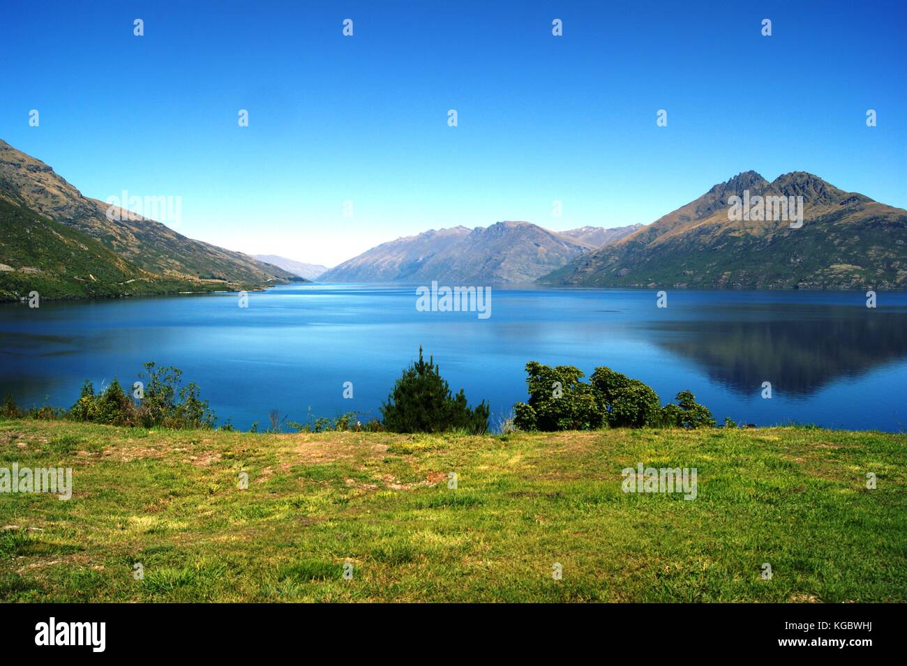 Il lago di Wakatipu Queenstown, Nuova Zelanda Foto Stock