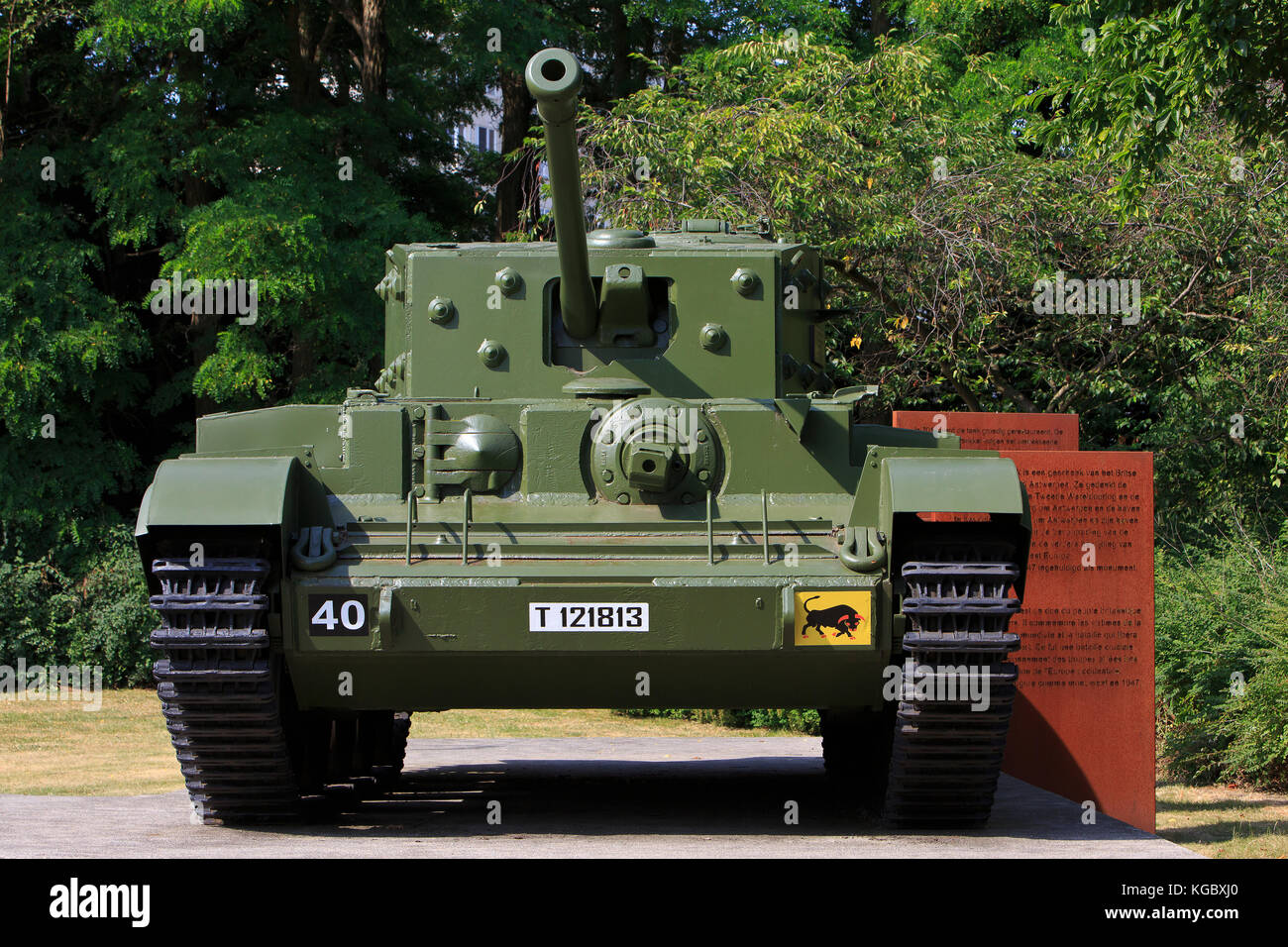 Un britannico Cromwell IV serbatoio (A27M) della XI divisione corazzata utilizzata durante la liberazione di Antwerp, in Belgio nel 1944 Foto Stock