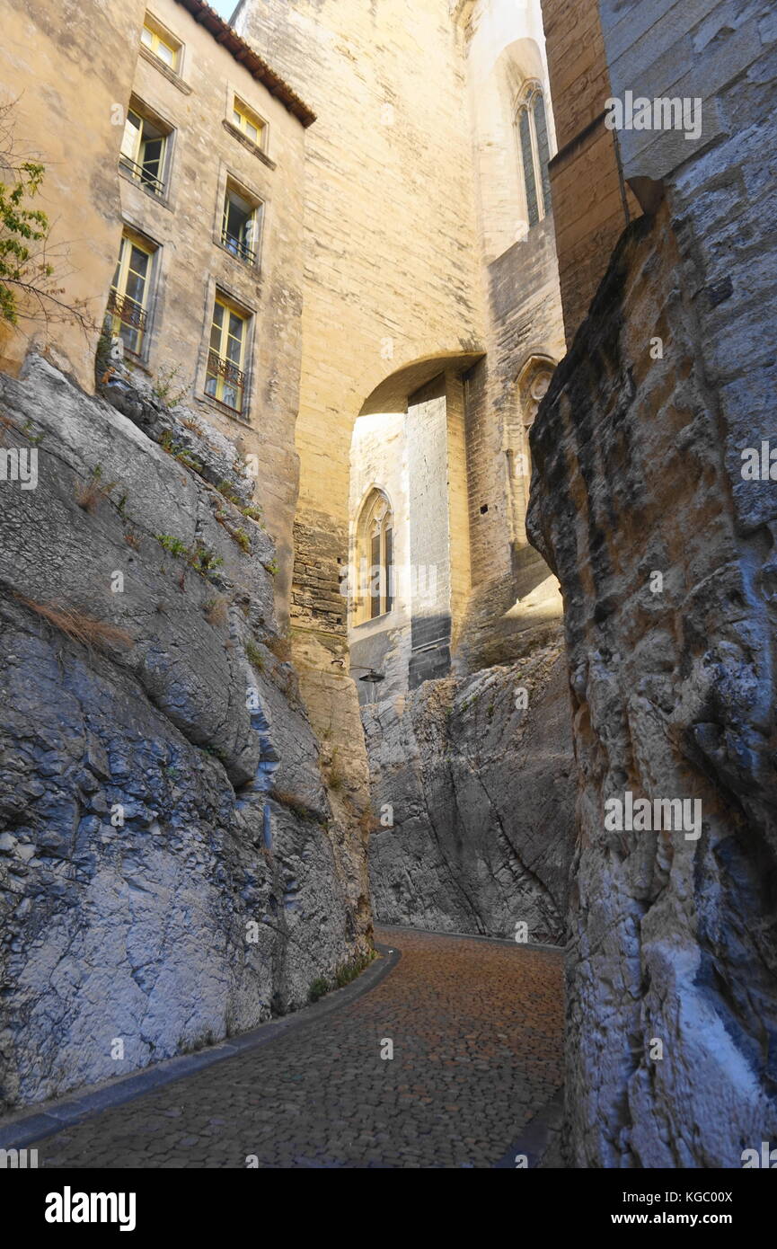 Rue in Avignon Foto Stock