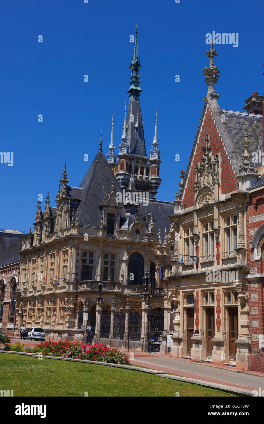 La Normandia, Fecamp, Il Palais benedettino, dipartimento Seine-Maritime, Pays de caux, Cote d'alabastro, alabastro Costa, Alta Normandia, Francia. Foto Stock