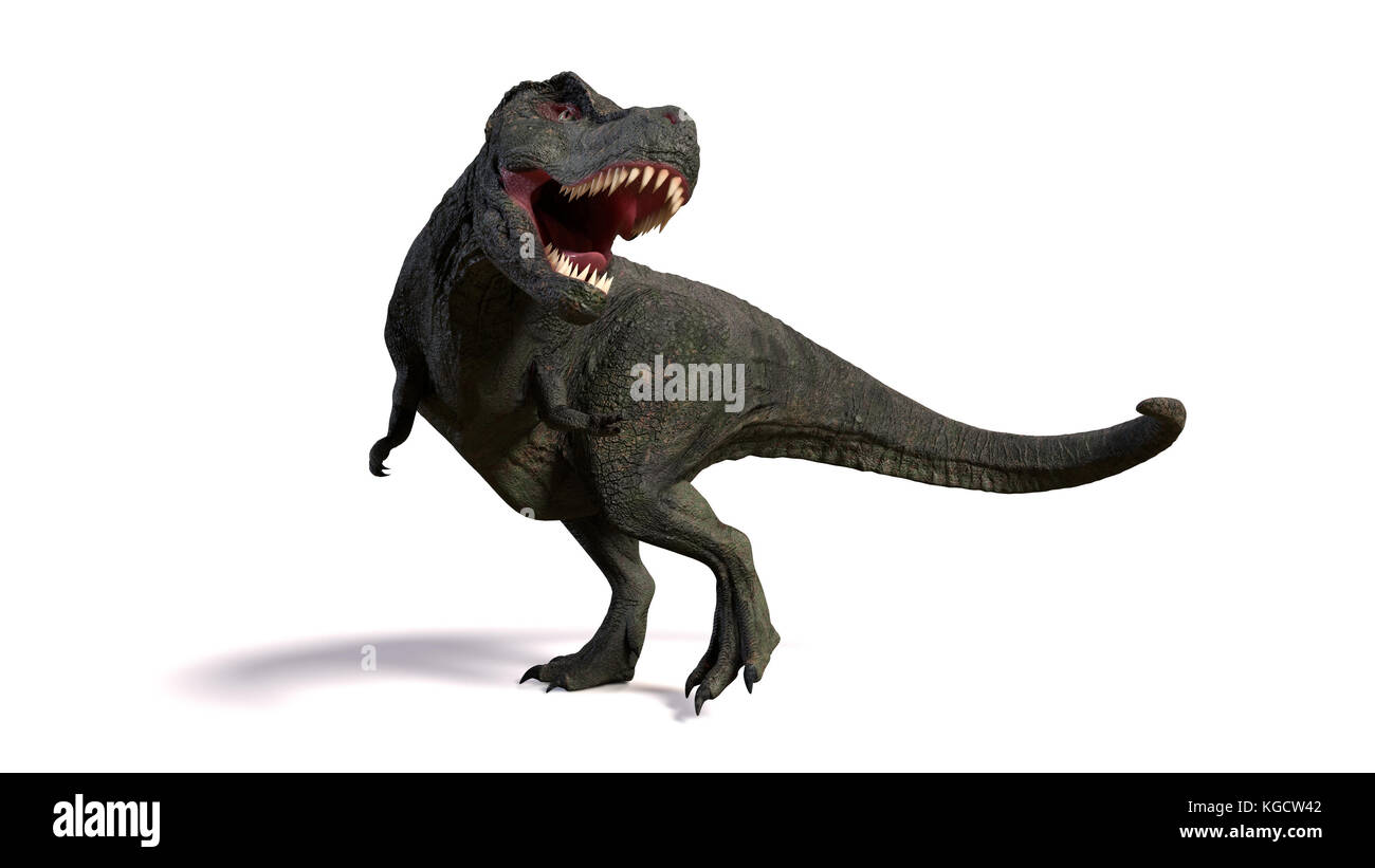 Tyrannosaurus rex, anatomicamente corretto dinosauro T-rex dal periodo Giurassico Foto Stock