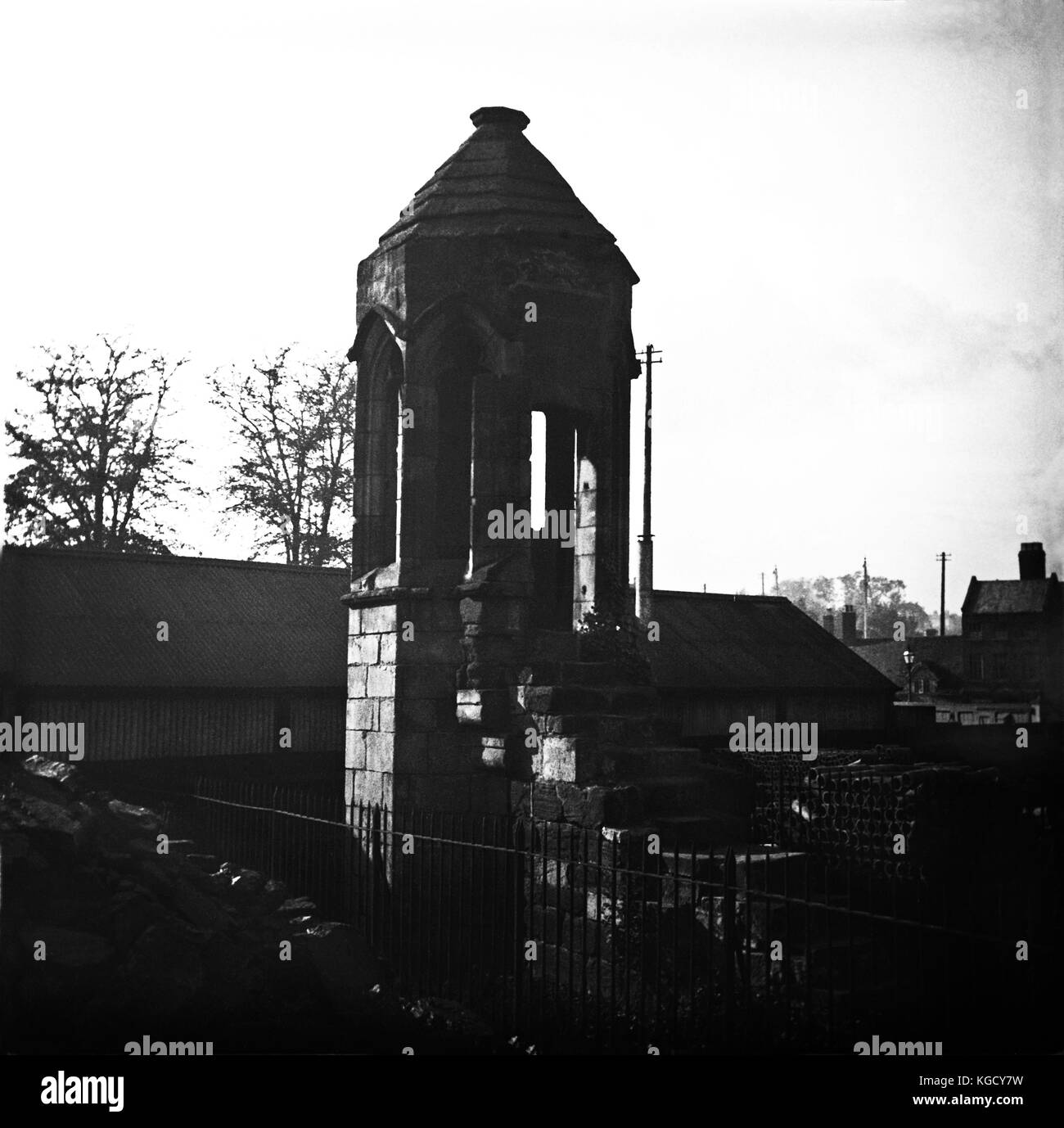 Shropshire immagini storiche nel Regno Unito, fotografie di un altro secolo. Perso scenico storico nel 1900. Città e paese strada scena. Edifici Tudor e architettura romantica. Foto Stock