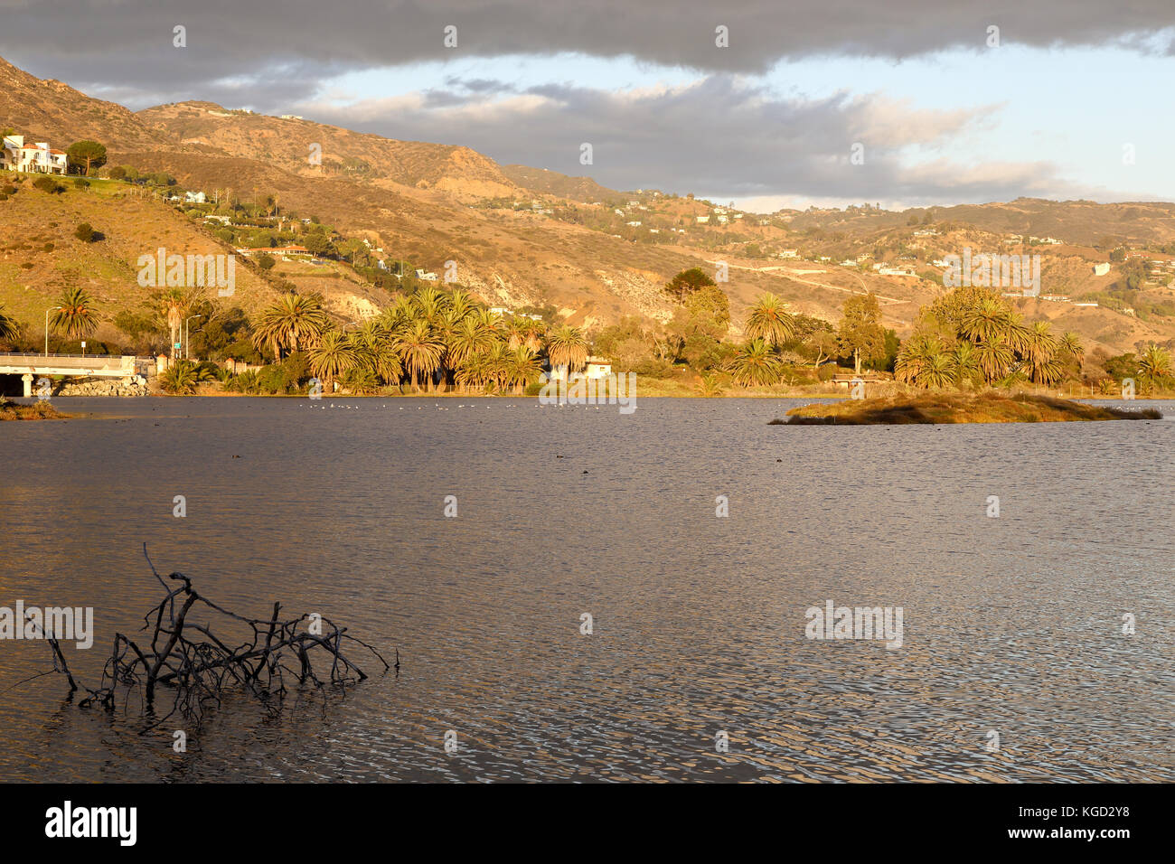 Tranquillo nel tardo pomeriggio a Malibu stato Laguna Beach, Malibu California Foto Stock