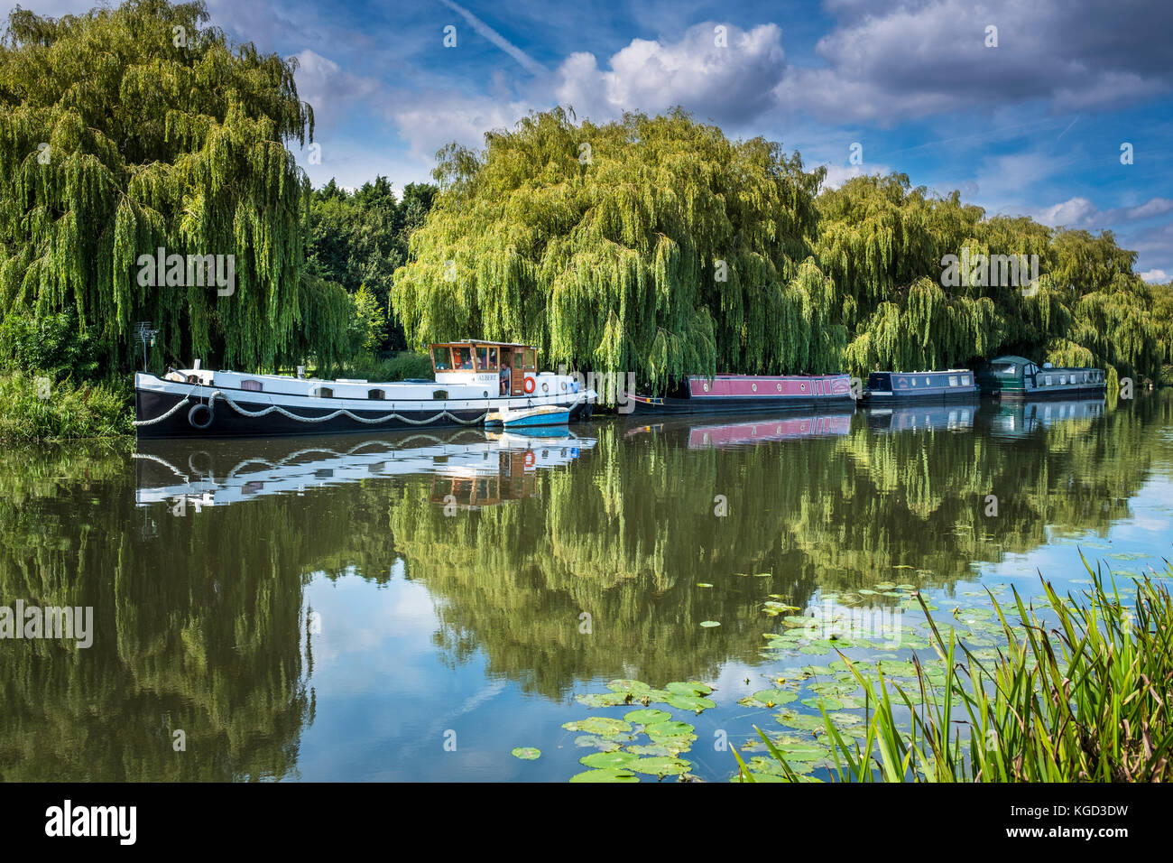 Barche sul fiume Soar a sutton bonington. Foto Stock