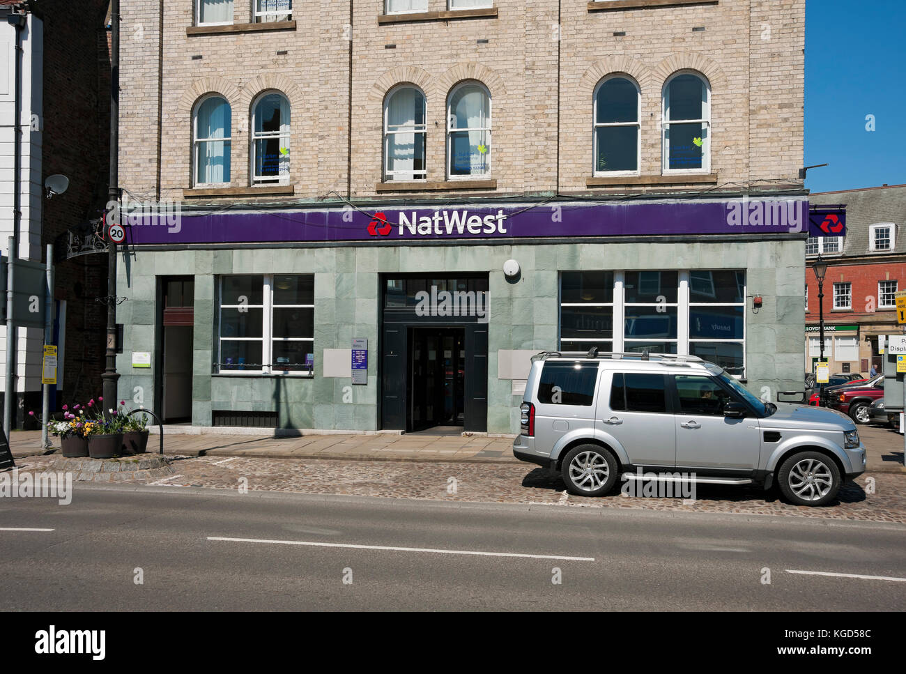 Natwest Bank market place. Foto Stock
