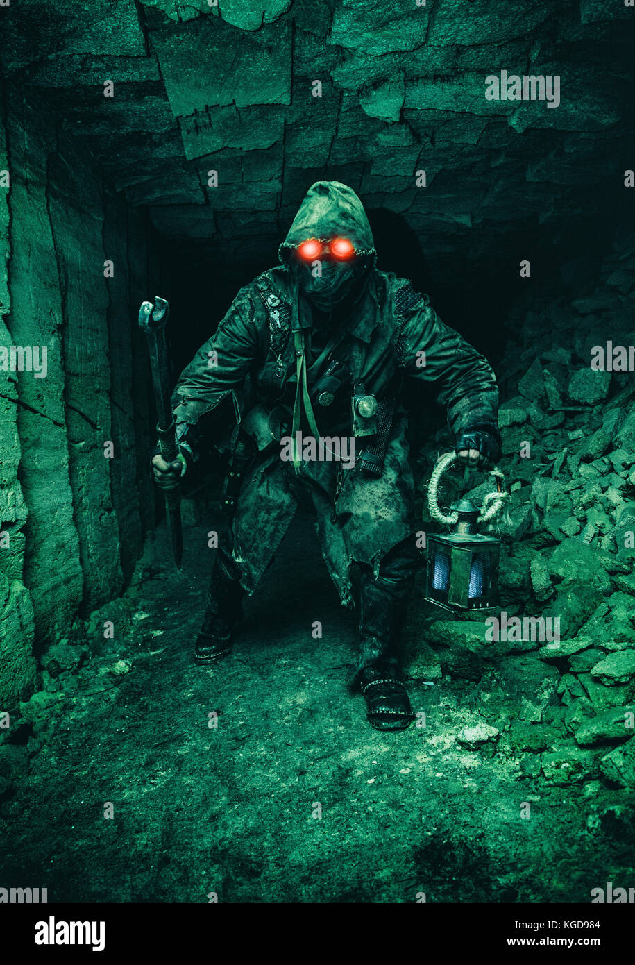 La metropolitana post apoc bestia Foto Stock