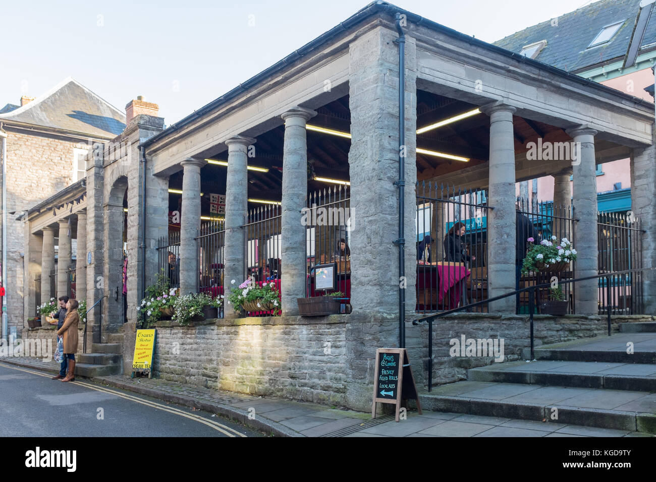 Burro di fieno Mercato nel centro di Hay-on-Wye che è stato costruito in 1830 Foto Stock