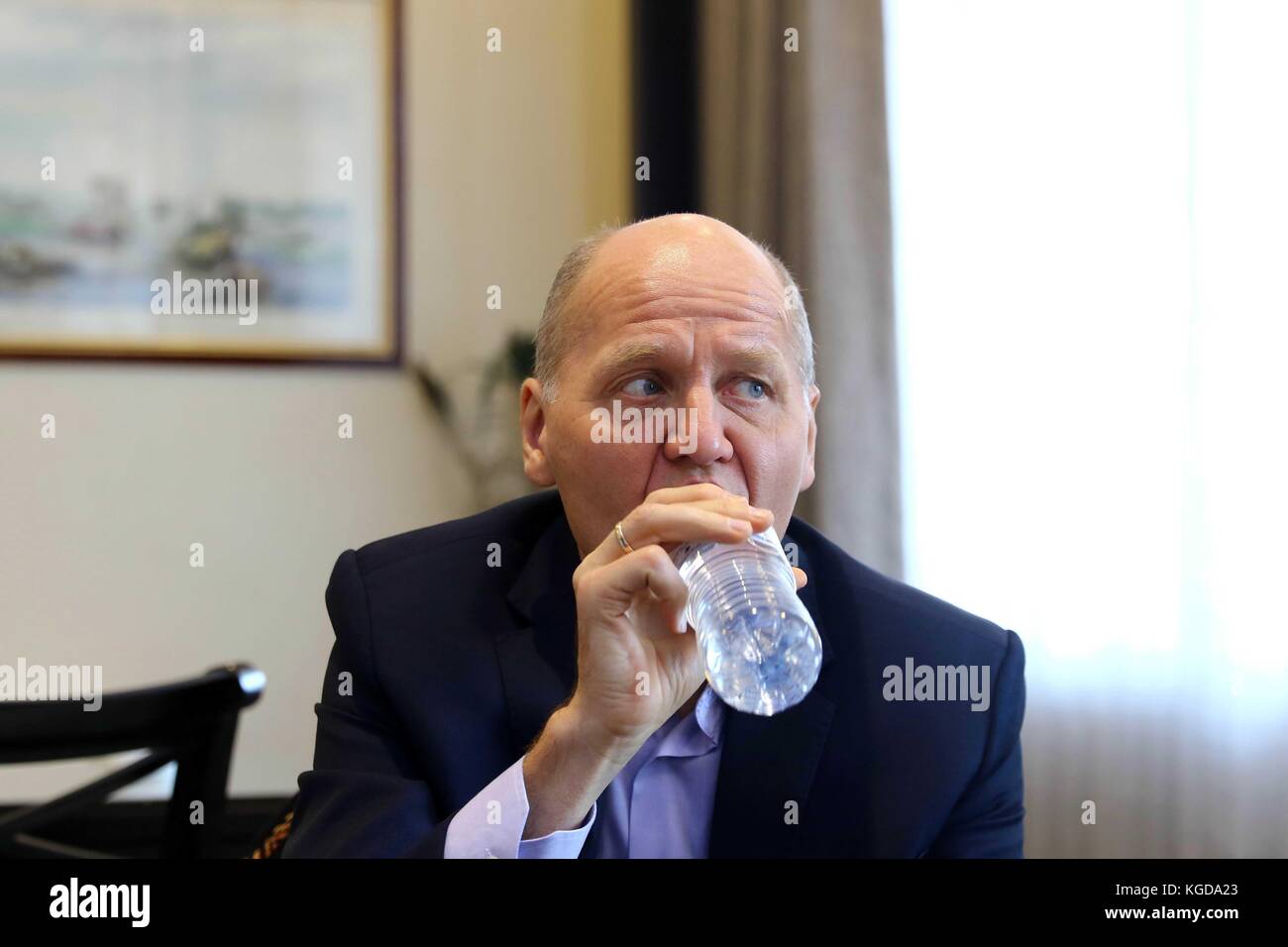 Sigve brekke è il presidente e ceo di Telenor Group, una società internazionale di telecomunicazioni presente in 13 mercati di tutta la regione nordica, UE Foto Stock