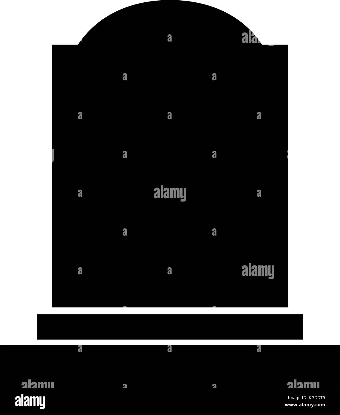 Pietra tombale icona halloween isolati su sfondo bianco Illustrazione Vettoriale