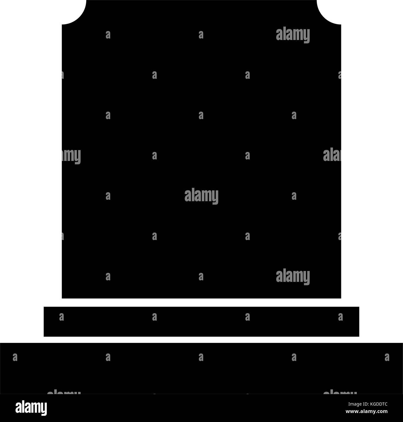 Pietra tombale icona halloween isolati su sfondo bianco Illustrazione Vettoriale