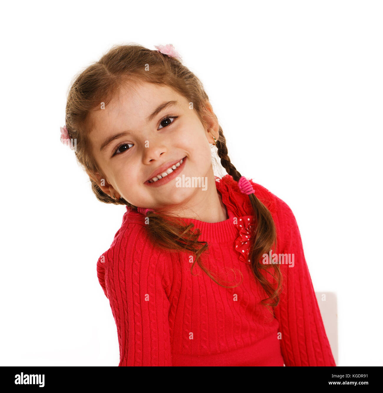 Una bellissima bambina con dolce sorriso Foto Stock