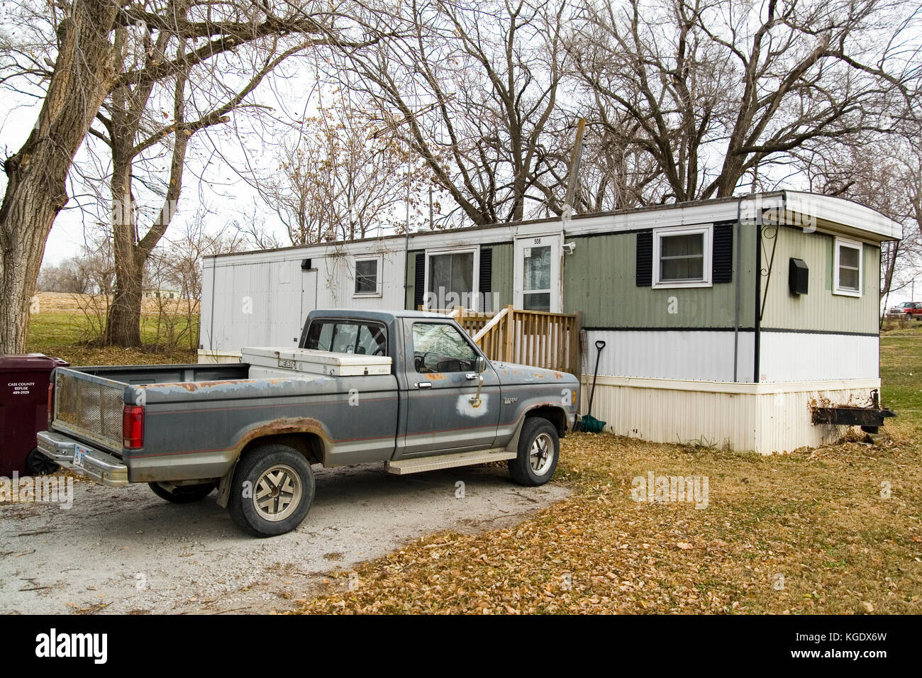 Il nebraska ne usa, rimorchio residence in avoca, ne Foto Stock
