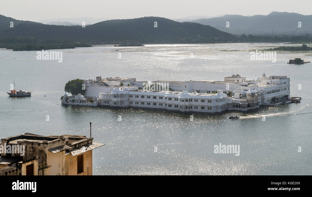 Lake Palace di Udaipur, Rajasthan, India Foto Stock