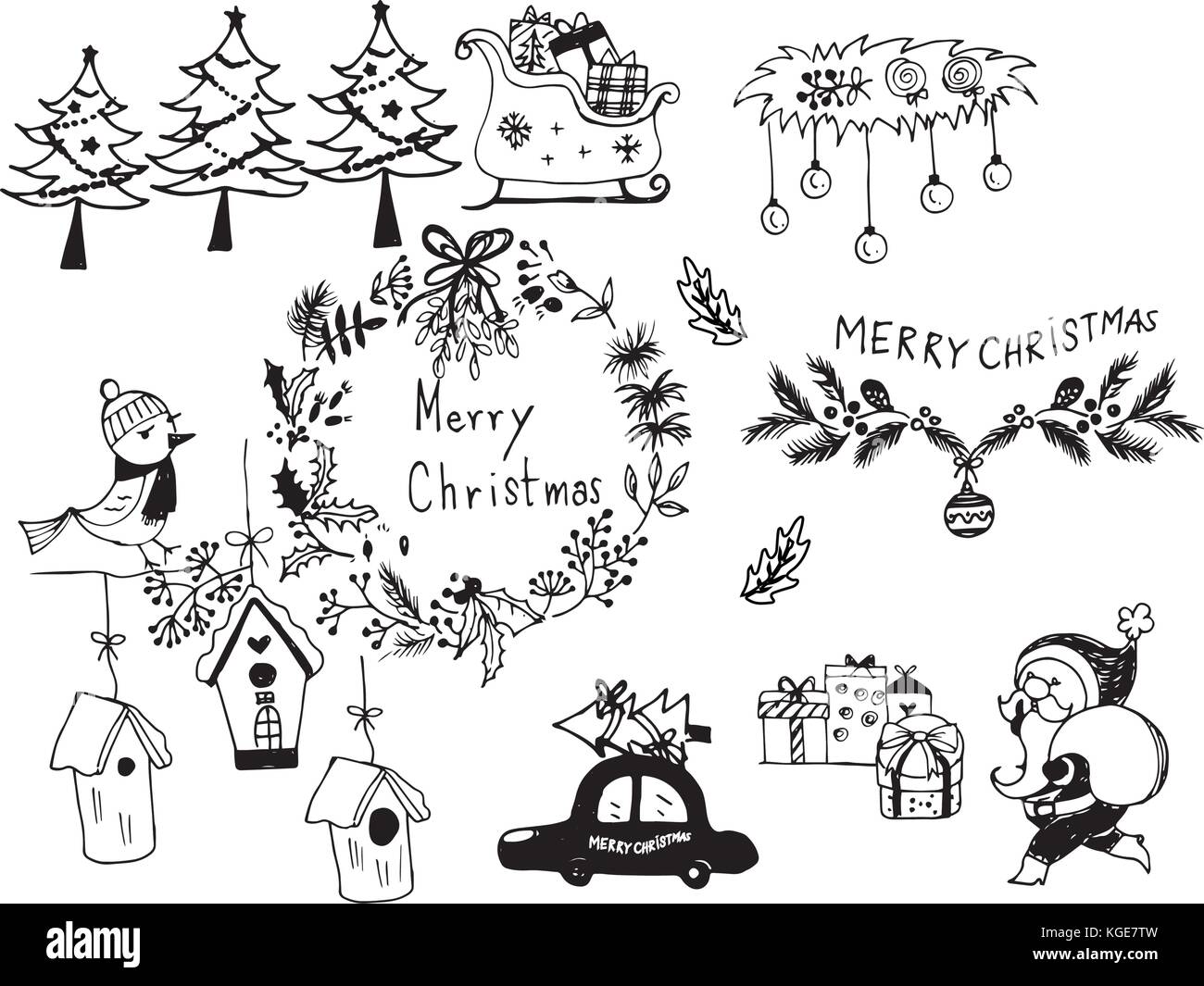 Disegni natalizi Immagini Vettoriali Stock - Alamy