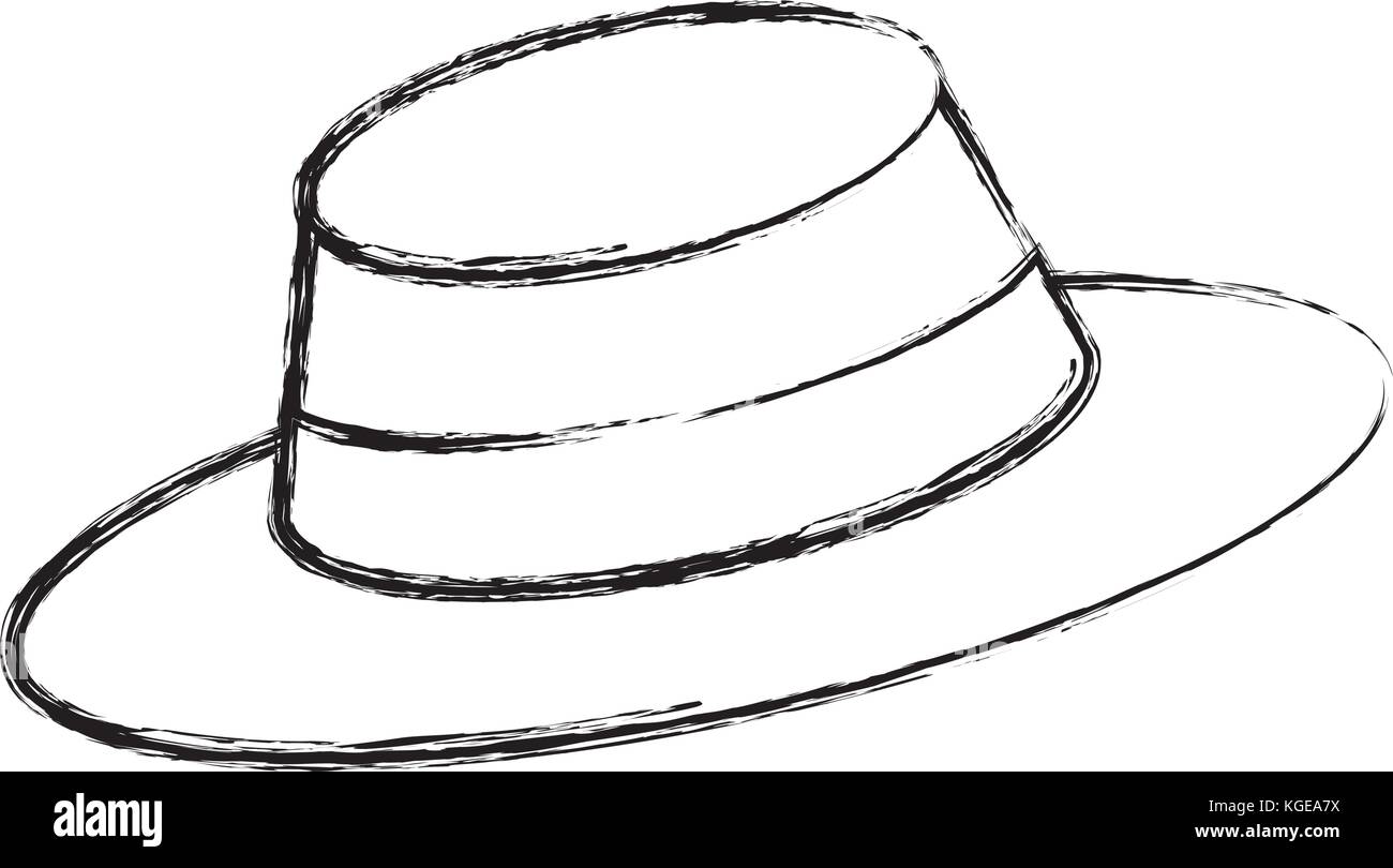 Vintage hat maschio Illustrazione Vettoriale