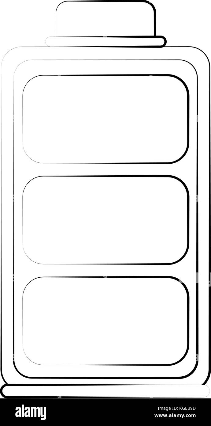 Completa il simbolo della batteria Illustrazione Vettoriale