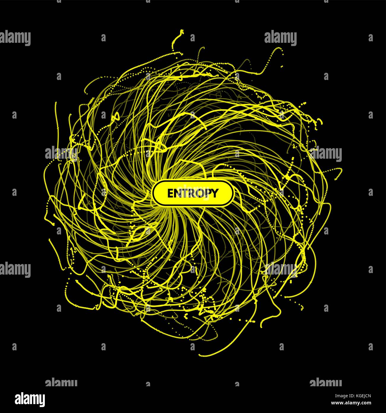 Array con particelle di dinamica. 3d tecnologia futuristica in stile sfondo astratto. illustrazione vettoriale. Illustrazione Vettoriale