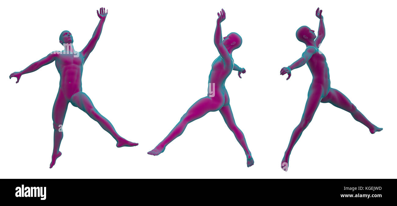 3D rendering illustrazione dell'anatomia umana Foto Stock