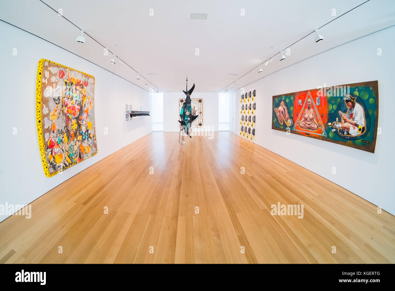 Ashley Bickerton spettacolo presso il FLAG Art Foundation, West 25th Street, New York, NY, STATI UNITI D'AMERICA Foto Stock