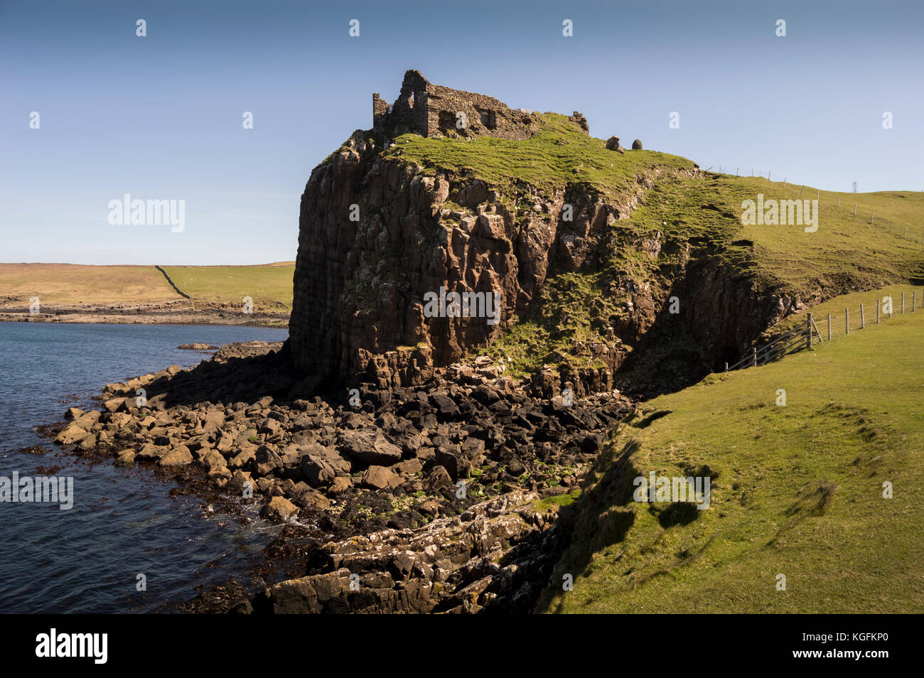 Il castello di duntlum, isola di Skye,Scozia Scotland Foto Stock