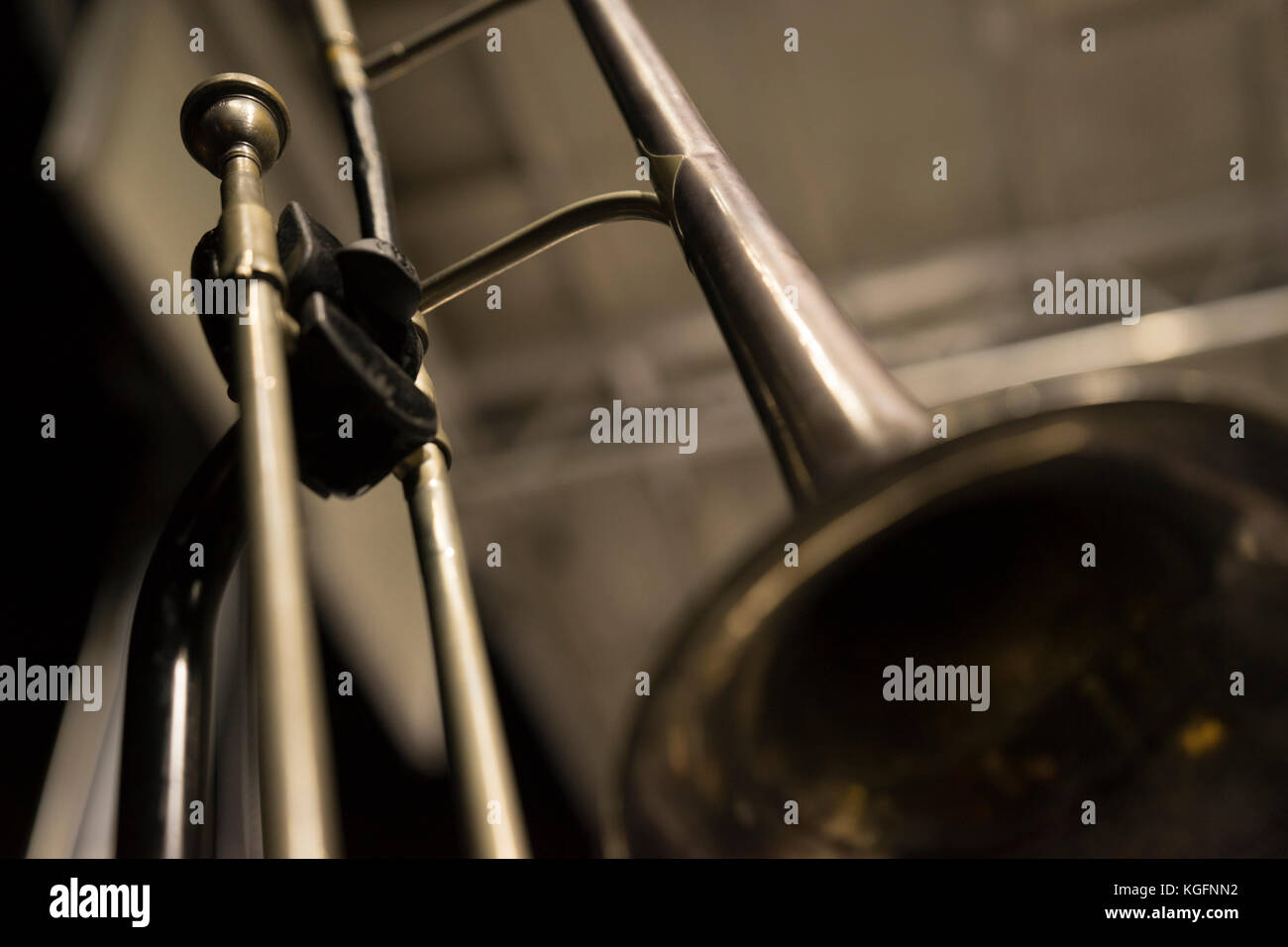 Classic Vintage trombone sul palco Foto Stock