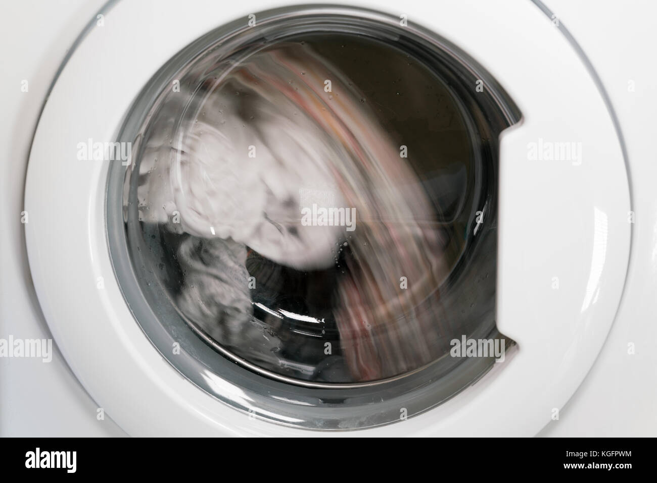 Macchina di lavaggio è il lavaggio della biancheria Foto Stock