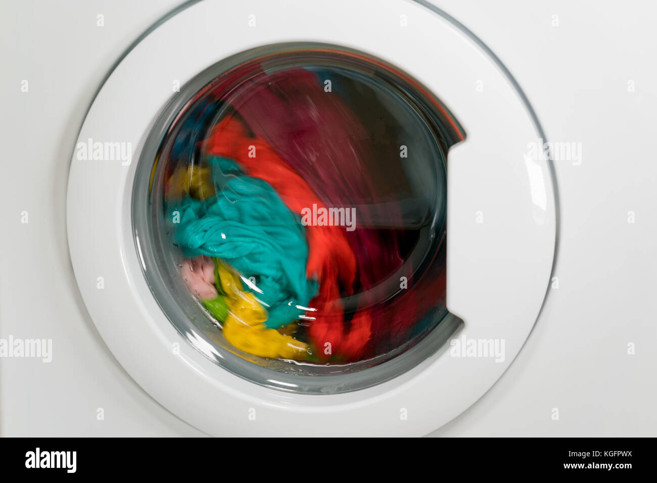 Macchina di lavaggio è il lavaggio della biancheria Foto Stock