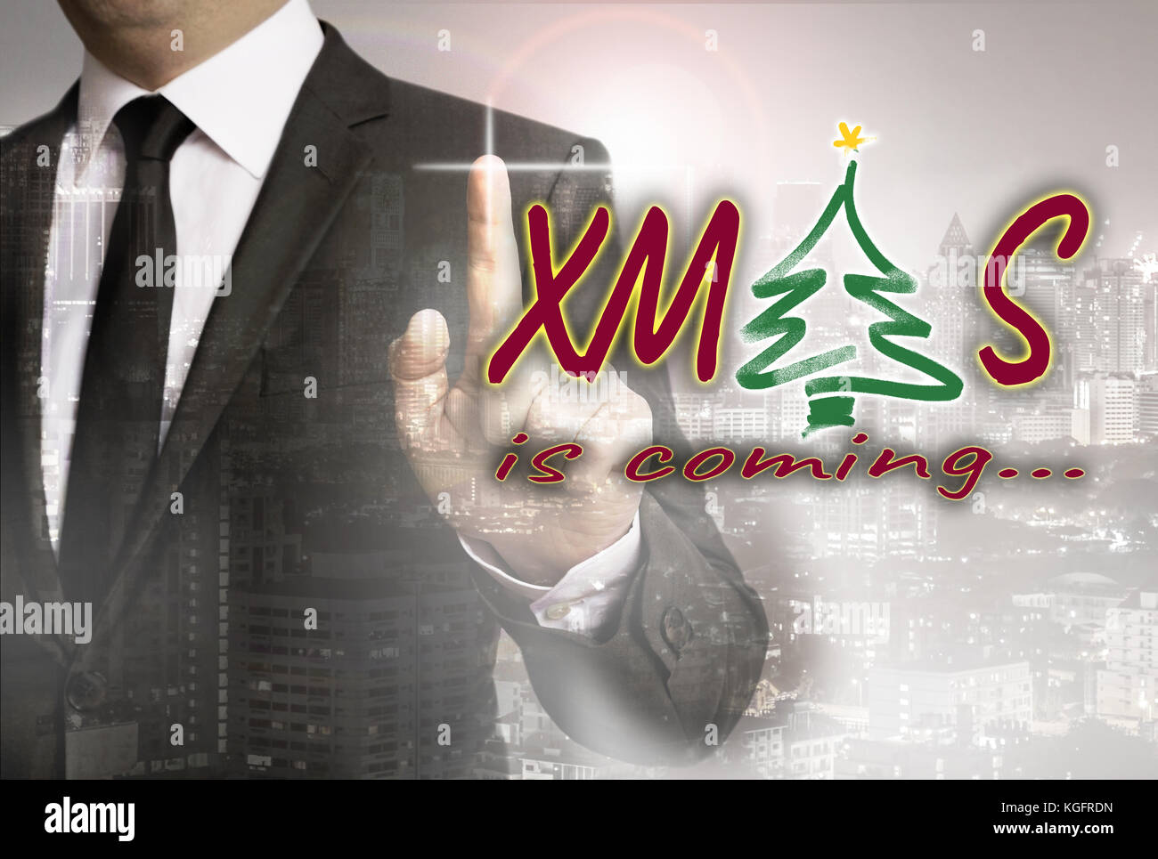 Xmas è rappresentato dal concetto di imprenditore. Foto Stock