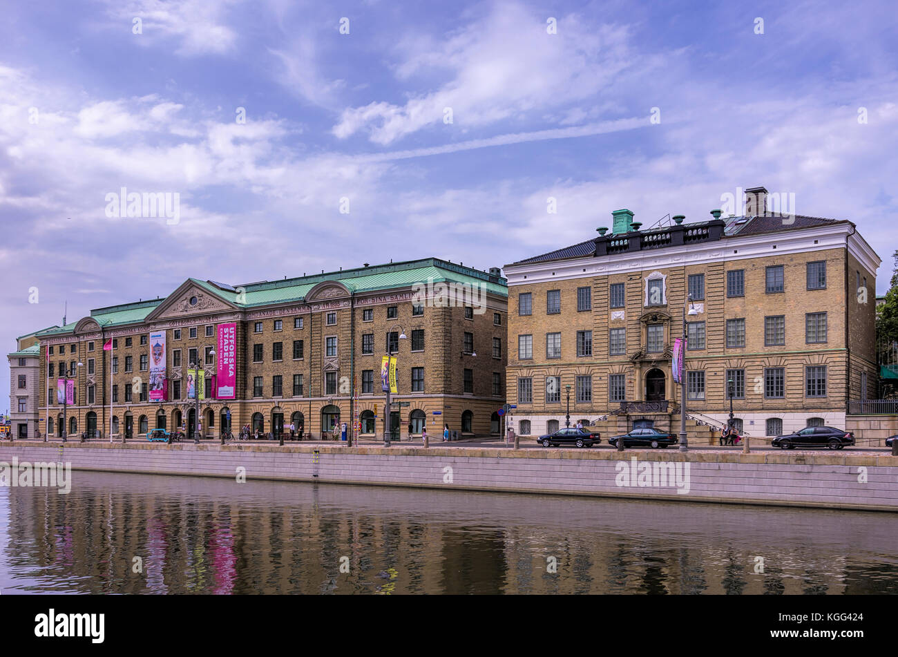 Il Museo della città (Göteborgs museum) e l'edificio storico della East Indian Company a Göteborg, Bohuslan County, Svezia. Foto Stock