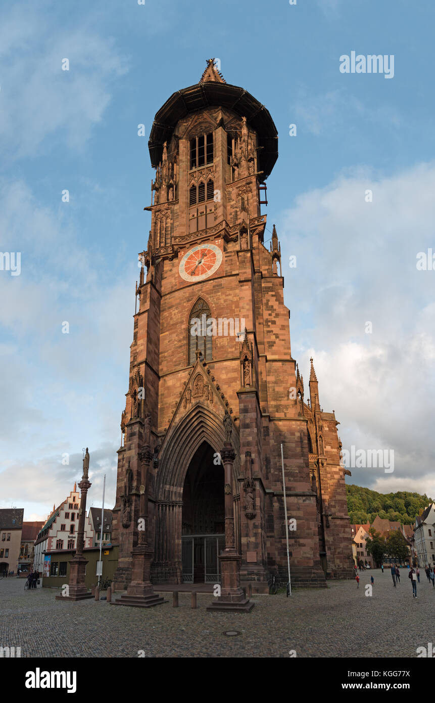 Freiburg minster (Cattedrale di Friburgo in Brisgovia, Germania sud-occidentale) Foto Stock