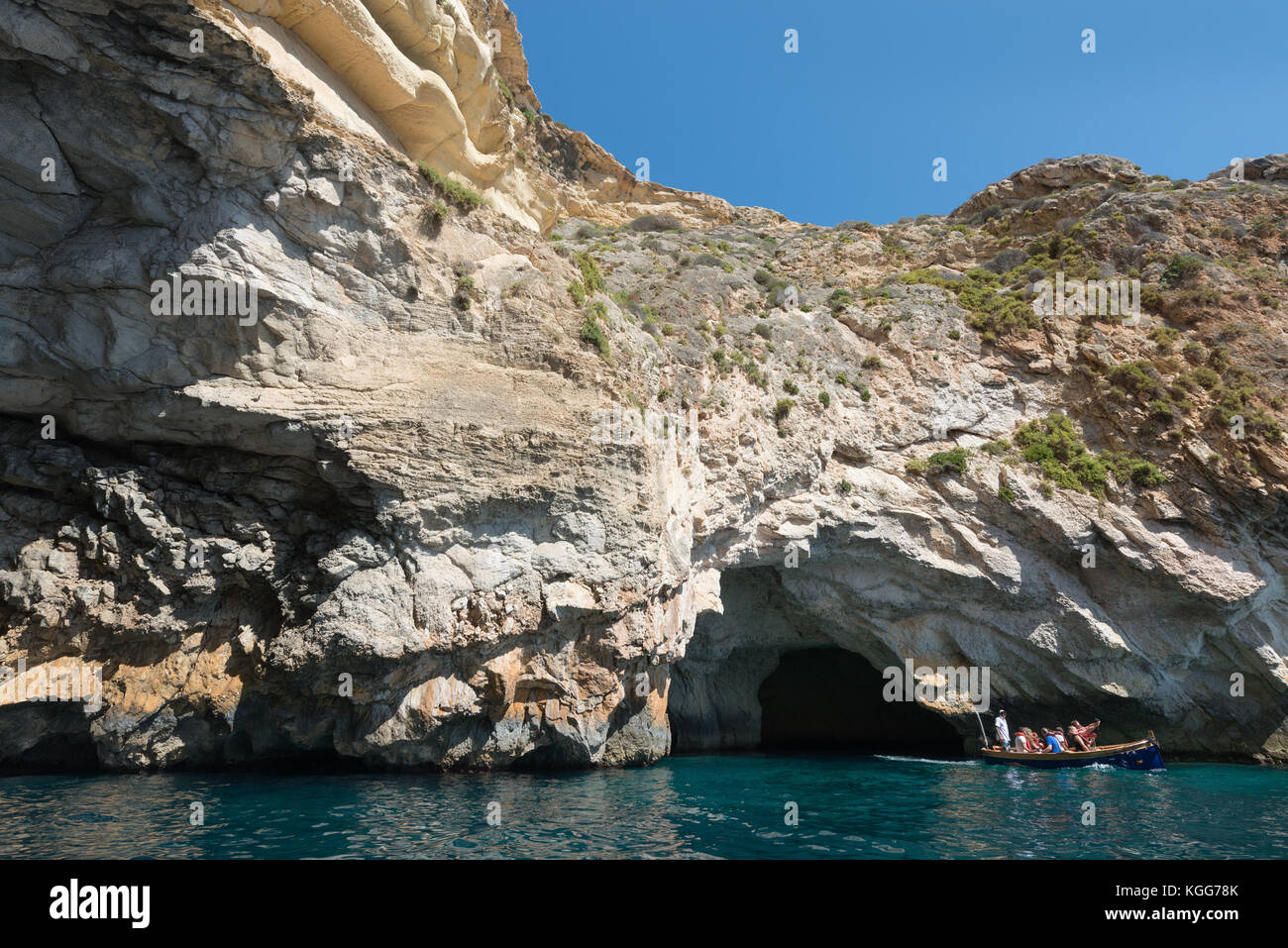 Scogliere vicino alla grotta azzurra (Malta) Foto Stock